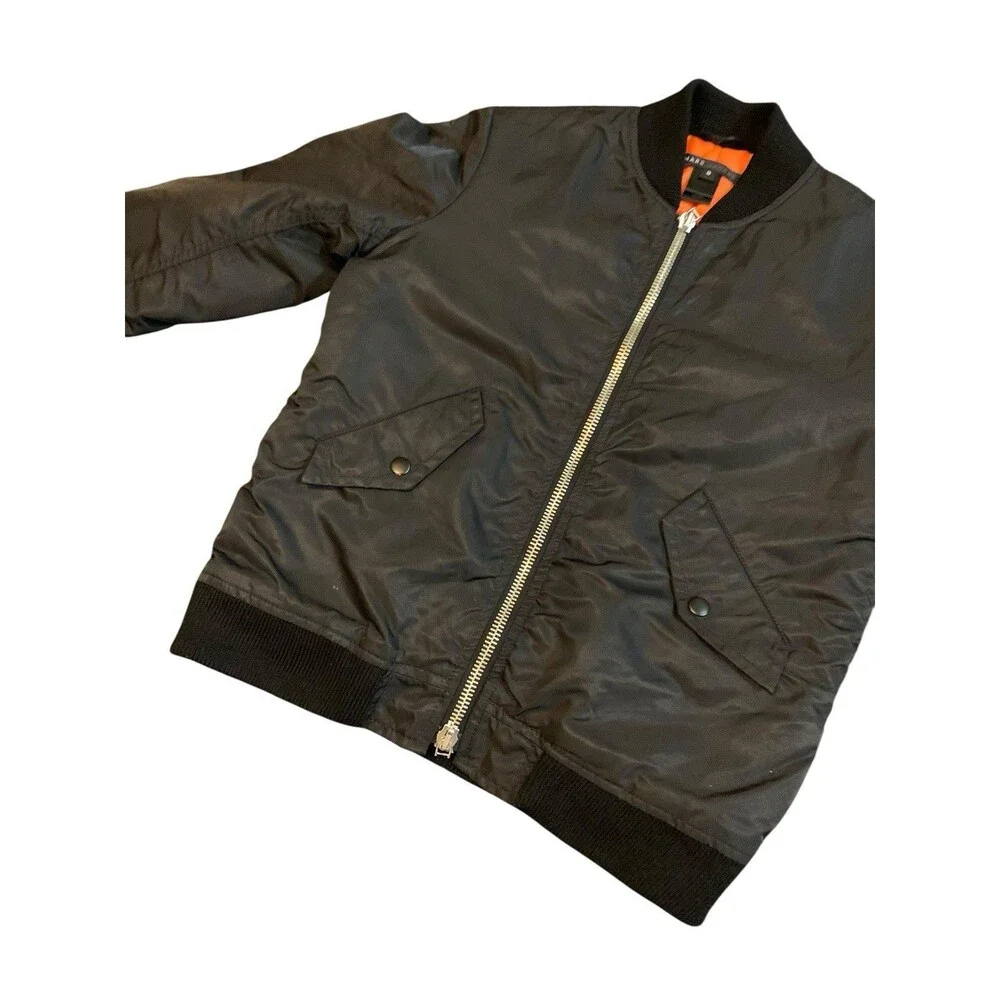 Marc Jacobs Black MA-1 Flight Bomber Jacket Women’s Size Small Designer Fashion